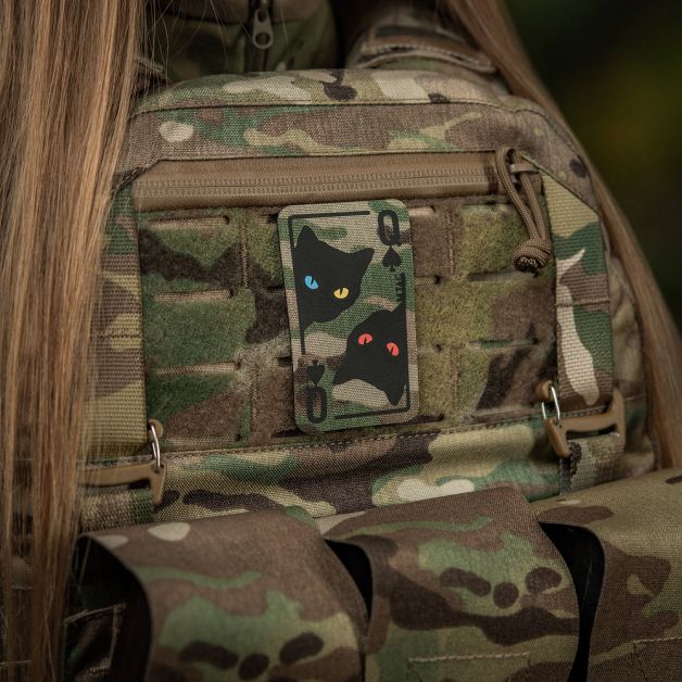 M-Tac нашивка Queen of spades Multicam/Black