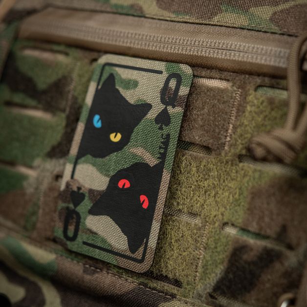 M-Tac нашивка Queen of spades Multicam/Black