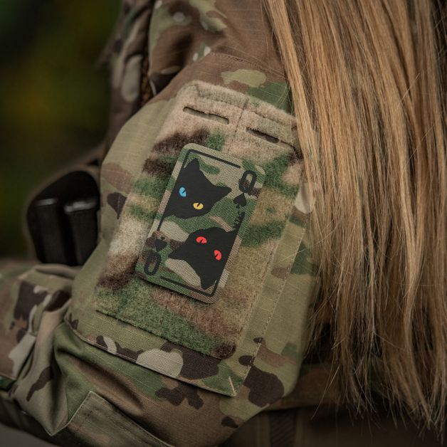 M-Tac нашивка Queen of spades Multicam/Black