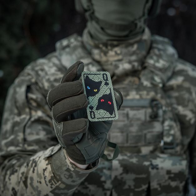 M-Tac нашивка Queen of spades (Орнамент) Olive