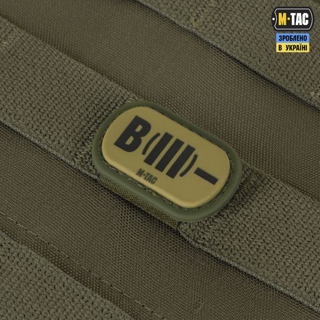 M-Tac MOLLE Patch группа крови B (III) - PVC Ranger Green
