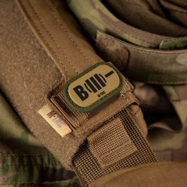 M-Tac MOLLE Patch группа крови B (III) - PVC Ranger Green