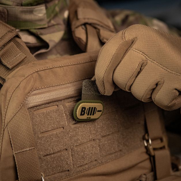 M-Tac MOLLE Patch группа крови B (III) - PVC Ranger Green