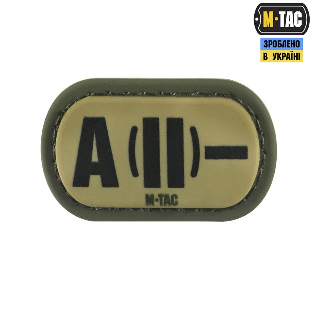 M-Tac MOLLE Patch группа крови A (II) - PVC Ranger Green