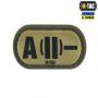 M-Tac MOLLE Patch группа крови A (II) - PVC Ranger Green