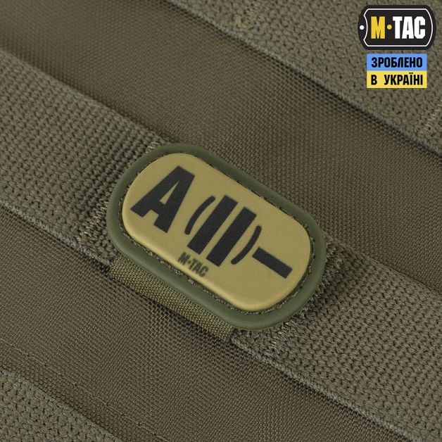 M-Tac MOLLE Patch группа крови A (II) - PVC Ranger Green