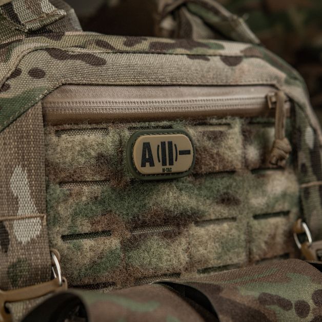M-Tac MOLLE Patch группа крови A (II) - PVC Ranger Green