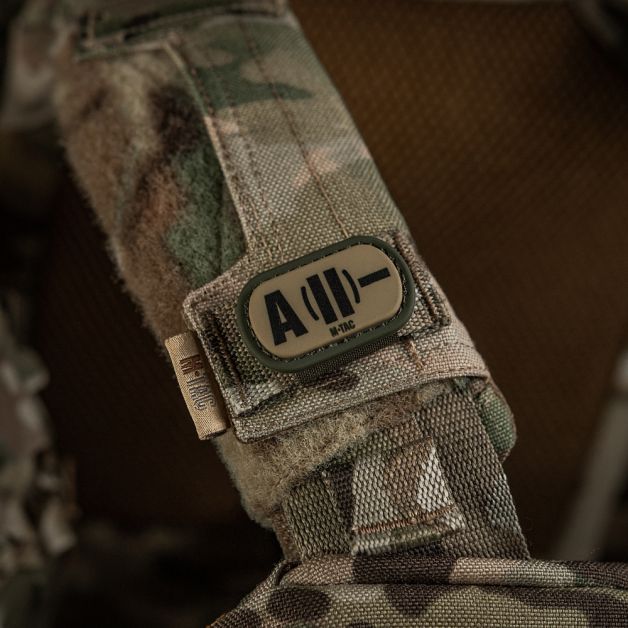 M-Tac MOLLE Patch группа крови A (II) - PVC Ranger Green