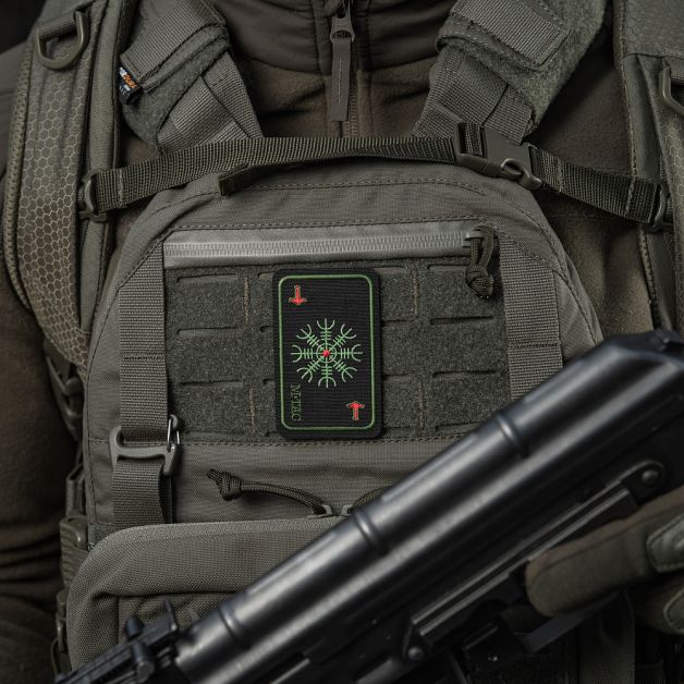 M-Tac нашивка карта Шлем Ужаса (вишивка) Black/Olive