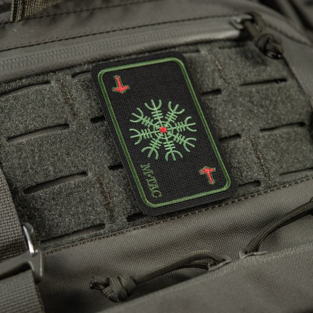M-Tac нашивка карта Шлем Ужаса (вишивка) Black/Olive