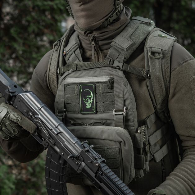 M-Tac нашивка Face of war (вишивка) Black/Olive