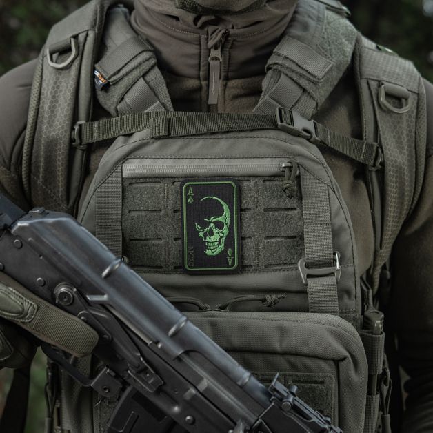 M-Tac нашивка Face of war (вишивка) Black/Olive