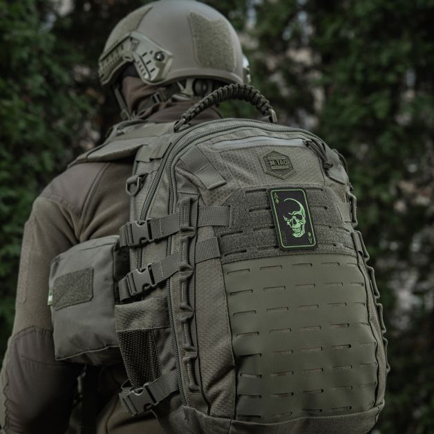 M-Tac нашивка Face of war (вишивка) Black/Olive