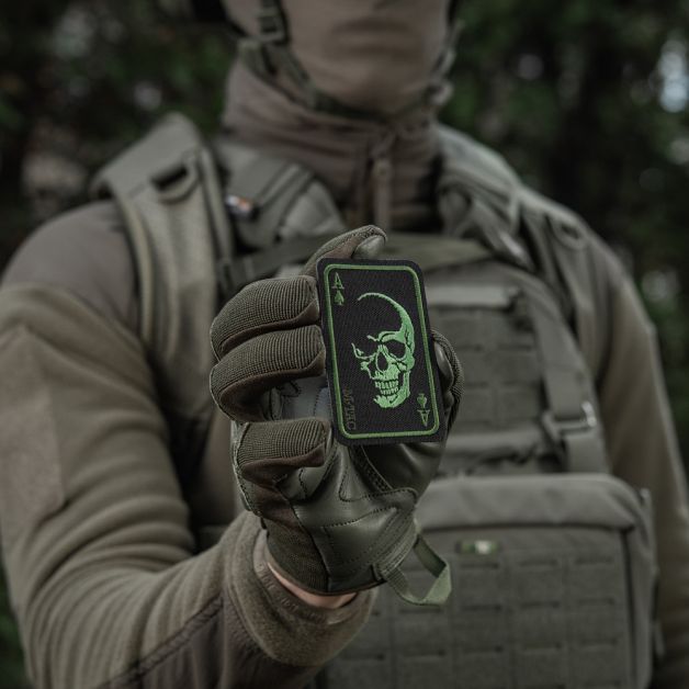 M-Tac нашивка Face of war (вишивка) Black/Olive
