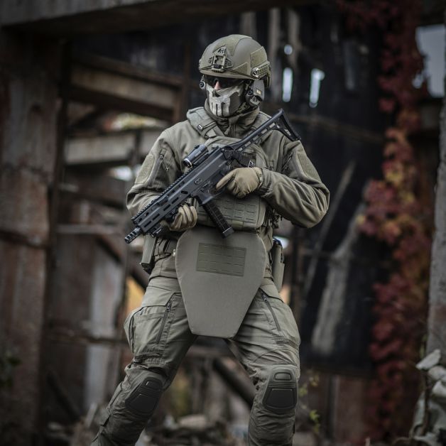 M-Tac фартук противоосколочный с баллистическим пакетом 1А Laser Cut XL Ranger Green