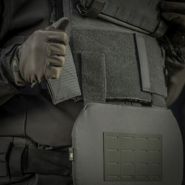 M-Tac фартук противоосколочный с баллистическим пакетом 1А Laser Cut XL Ranger Green
