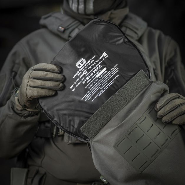 M-Tac фартук противоосколочный с баллистическим пакетом 1А Laser Cut XL Ranger Green
