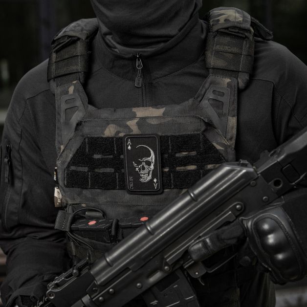 M-Tac нашивка Face of war (вишивка) Black