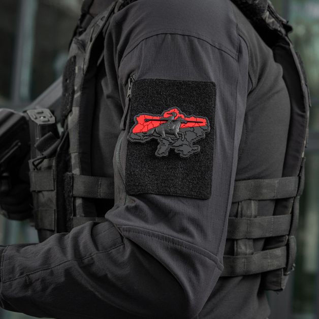 M-Tac нашивка Козацька Україна 3D PVC Red/Black