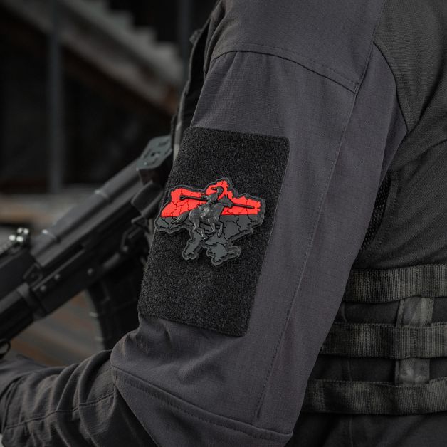 M-Tac нашивка Козацька Україна 3D PVC Red/Black