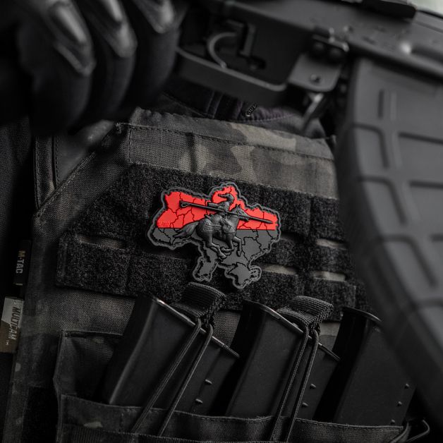 M-Tac нашивка Козацька Україна 3D PVC Red/Black