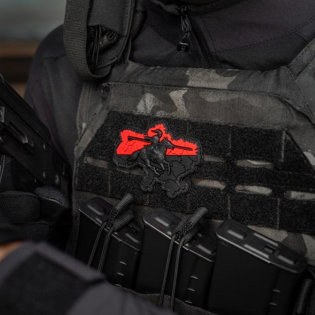 M-Tac нашивка Козацька Україна 3D PVC Red/Black