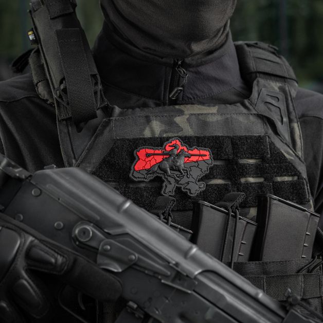 M-Tac нашивка Козацька Україна 3D PVC Red/Black