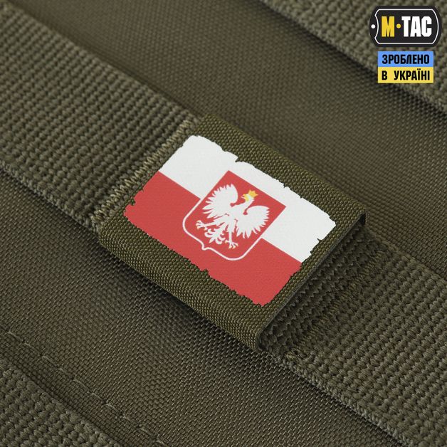 M-Tac MOLLE Patch Прапор Polska White/Red/Ranger Green