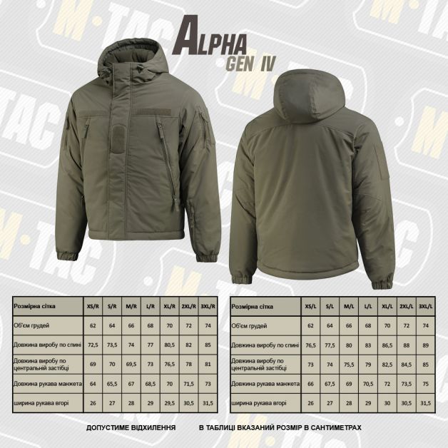 M-Tac куртка зимняя Alpha Gen.IV НГУ Dark Olive