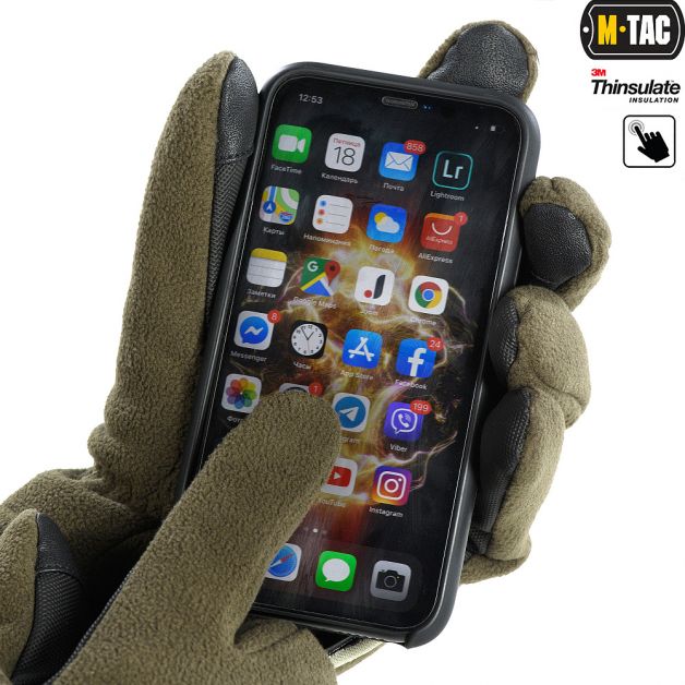 M-Tac перчатки Fleece Thinsulate Olive