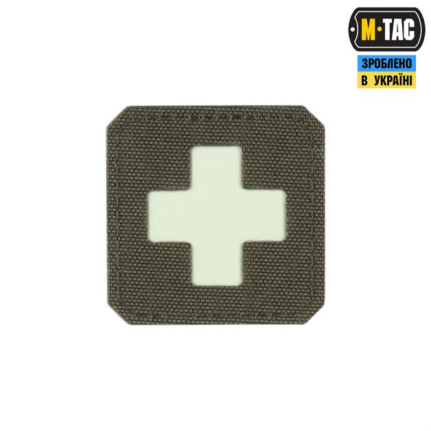 M-Tac нашивка Medic Cross Laser Cut Ranger Green/GID