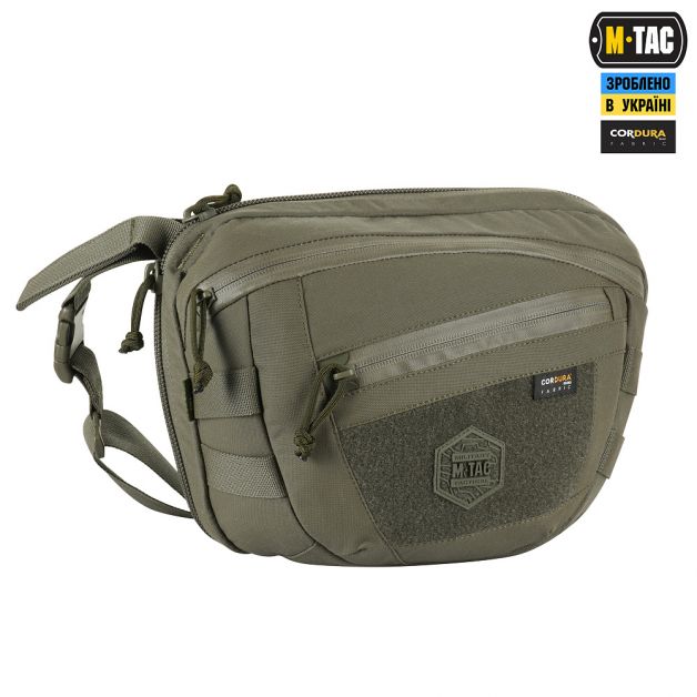 M-Tac сумка Sphaera Hardsling Bag Large с липучкой Elite Ranger Green