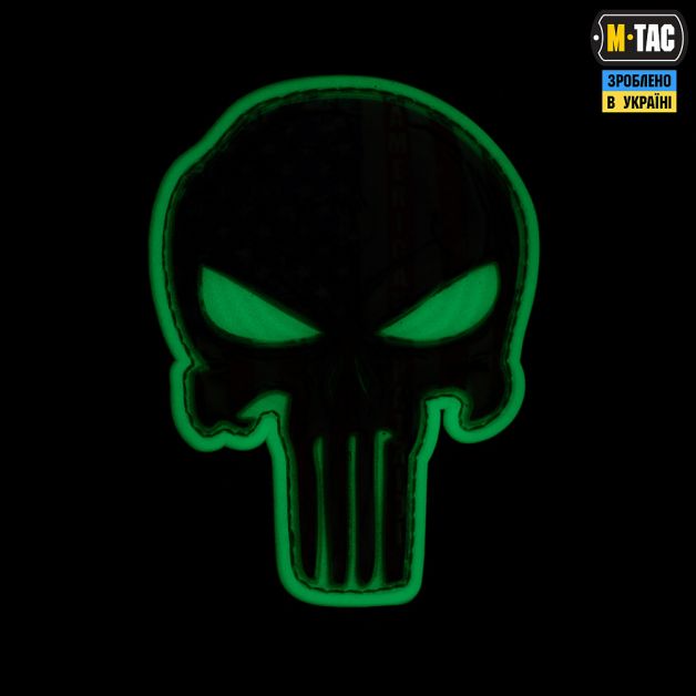 Нашивка Punisher синьо-жовтий GID