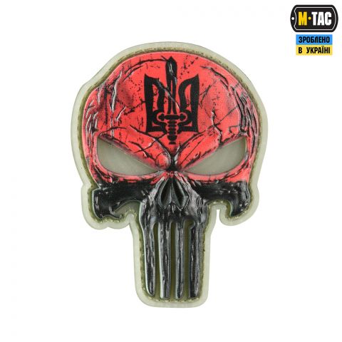 Нашивка Punisher Червоний GID