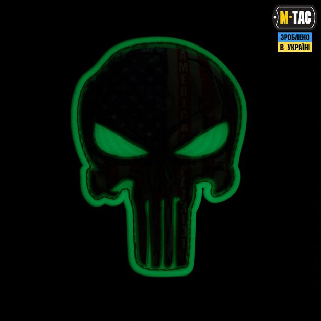 Нашивка Punisher Тризуб GID