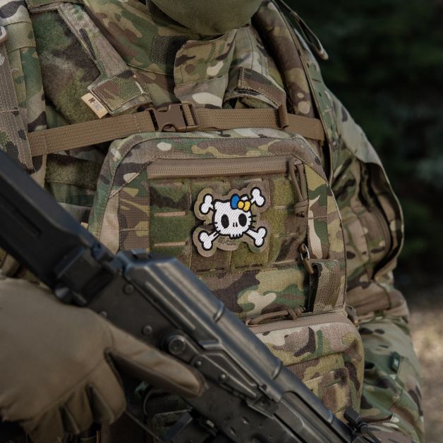 M-Tac нашивка KITTY (вышивка) White/Multicam