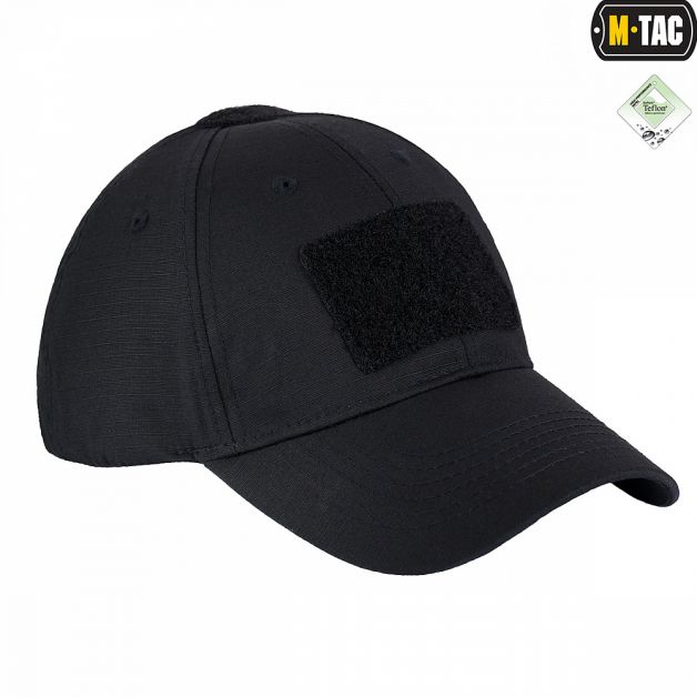 M-Tac бейсболка с липучкой Flex рип-стоп Black