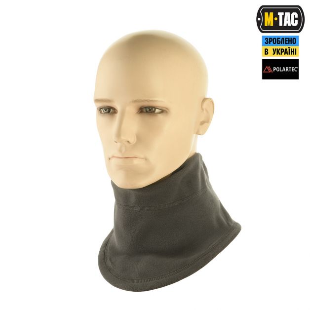 M-Tac шарф-труба анатомический с затяжкой Polartec Dark Grey
