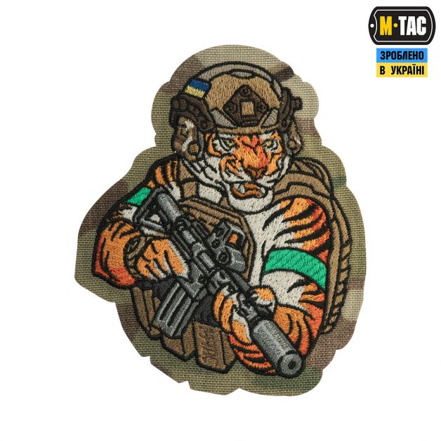 M-Tac нашивка Tiger (вышивка) Multicam/Coyote/Green