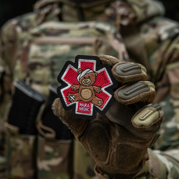 M-Tac нашивка Paramedic Медвідь (вишивка) Bronze/Black