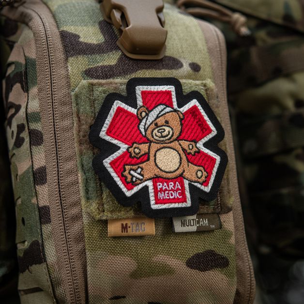 M-Tac нашивка Paramedic Медвідь (вишивка) Bronze/Black