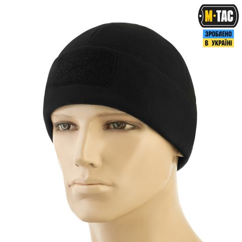 M-Tac шапка Watch Cap Elite флис (320г/м2) с липучкой Black
