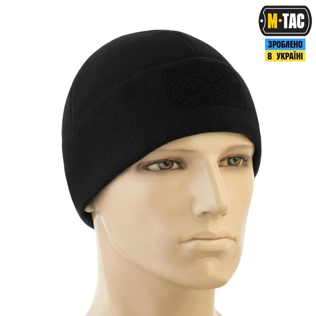 M-Tac шапка Watch Cap Elite флис (320г/м2) с липучкой Black