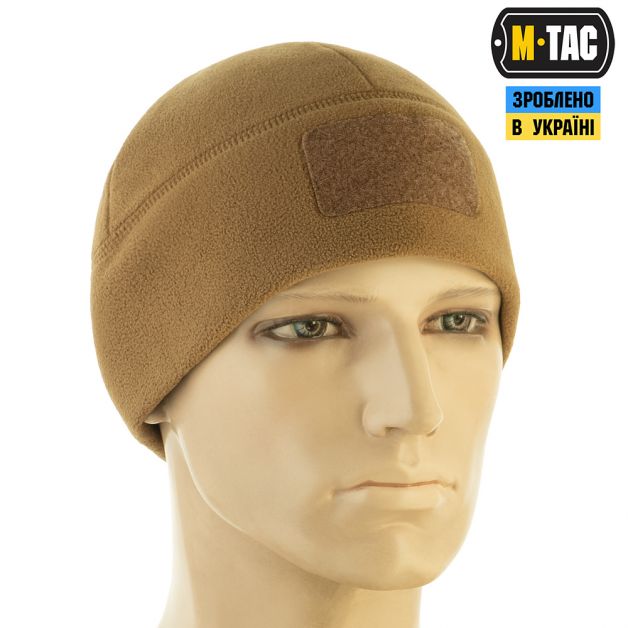 M-Tac шапка Watch Cap Elite флис (320г/м2) с липучкой Coyote Brown