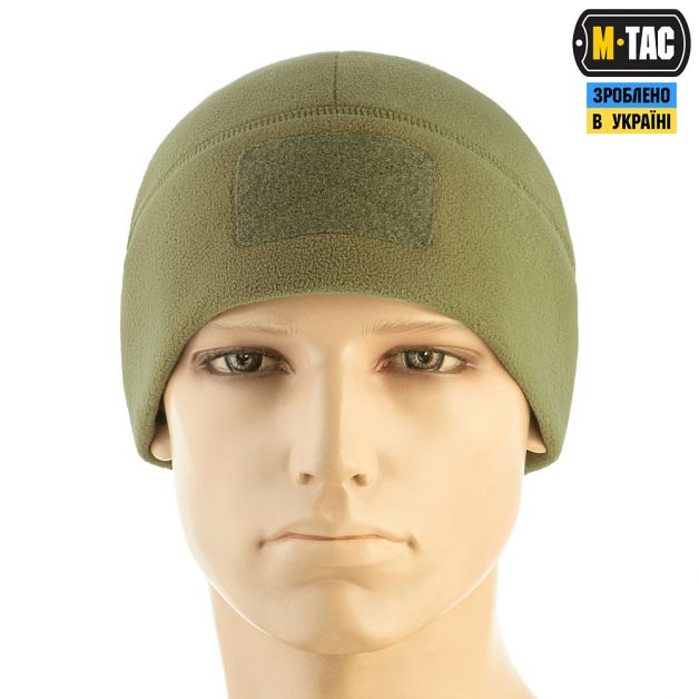 M-Tac шапка Watch Cap Elite флис (320г/м2) с липучкой Tan
