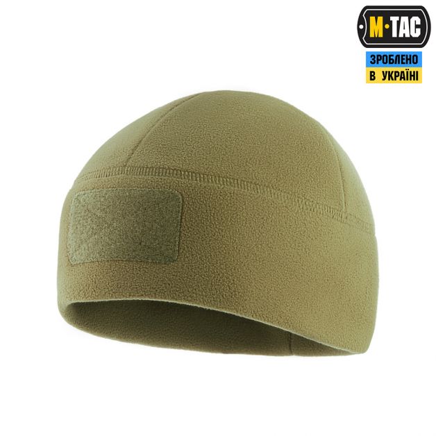 M-Tac шапка Watch Cap Elite флис (320г/м2) с липучкой Tan