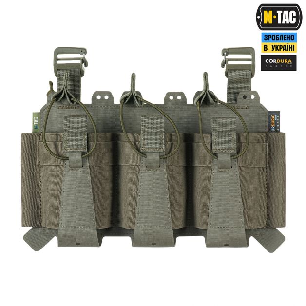 M-Tac передня панель для плитоноски Cuirass QRS на три магазина Ranger Green