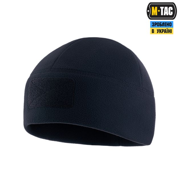M-Tac шапка Watch Cap Elite флис (320г/м2) с липучкой Dark Navy Blue