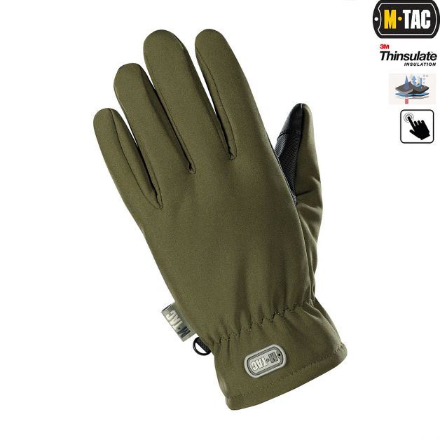 M-Tac перчатки Soft Shell Thinsulate Olive