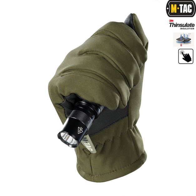 M-Tac перчатки Soft Shell Thinsulate Olive